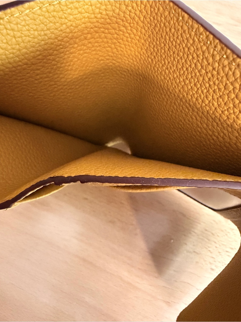 H dogon wallet Togo Jaune yellow PHW - Picture 8 of 9